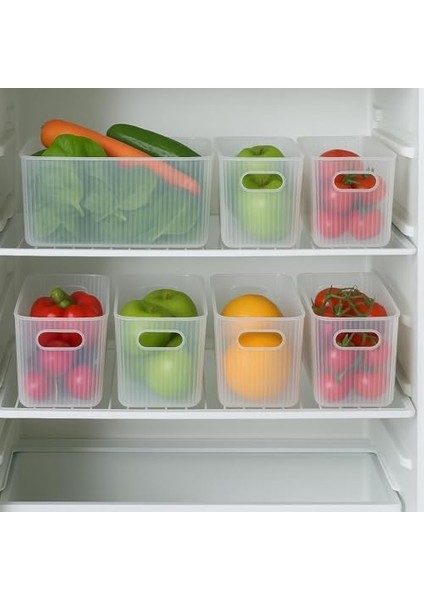 Şeffaf Buzdolabı Düzenleyici Plastik Sepet - 36X16X12 cm Pratik ve Şık Saklama Çözümü Dolap Organizer Çok Amamçlı Raf Dolap Tezgah Düzenleyici fiyatları