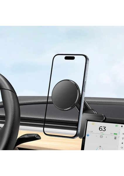 Yesnıce Tesla Model Y Uyumlu 360° Ayarlanabilir Ekranın Köşesine Sabitlenen Magsafeli Telefon Tutucu fırsatları