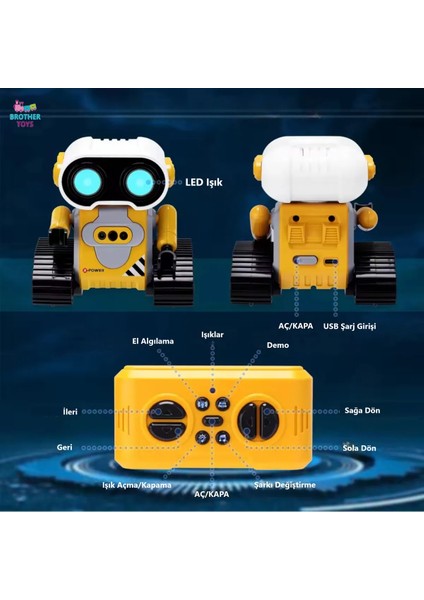 Uzaktan Kumandalı El Hareketlerine Duyarlı Wall-E Benzeri Oyuncak Robot 12 Cm. fiyatları