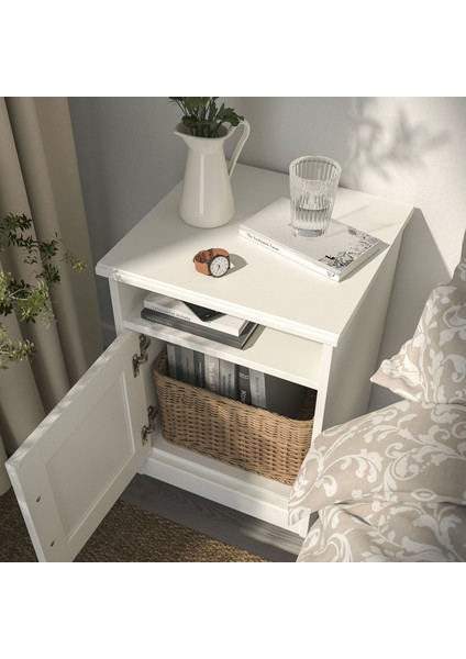 Songesand Komodin 42 x 40 cm Beyaz Kapaklı Kablo Çıkışlı Dolap indirimleri