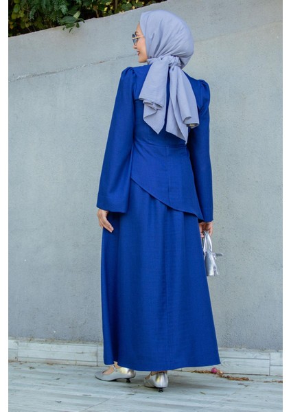 Rise Keten Broşlu Bluz Etek Takım-Laci fırsatları