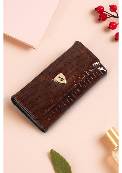 Seyhan Hakiki Deri Gold Detaylı Kadın Kartlık ve Cüzdan