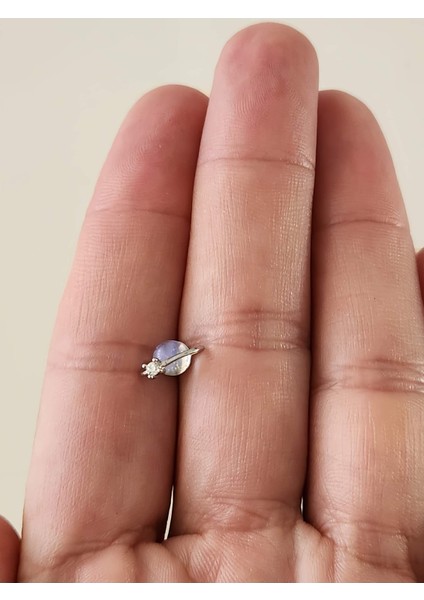 Gezegen Yıldız Model Kıkırdak Tragus Helix Piercing Gümüş Renk Küpe fiyatları