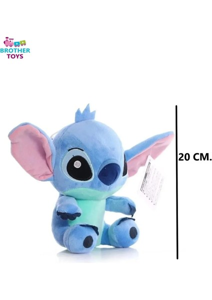 Lilo ve Stitch 20 Cm. Sevimli Kaliteli Peluş Oyuncak Mavi Pembe