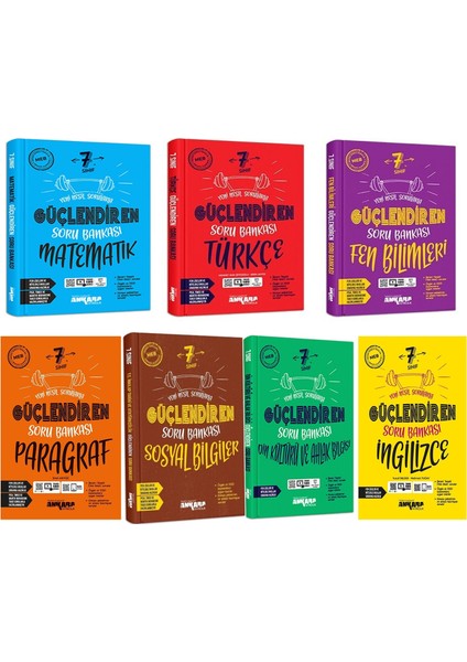 7.sınıf Güçlendiren Soru Bankası Seti 7 Kitap