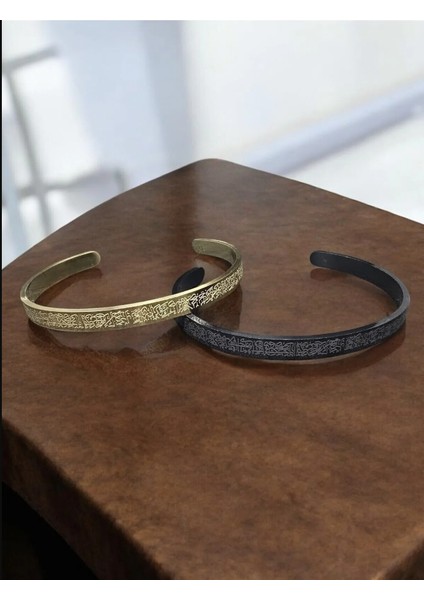 Ayetel Kürsi Yazılı Bileklik Paslanmaz Çelik Ayarlanabilir Çift Erkek/kadın Bileklik modelleri