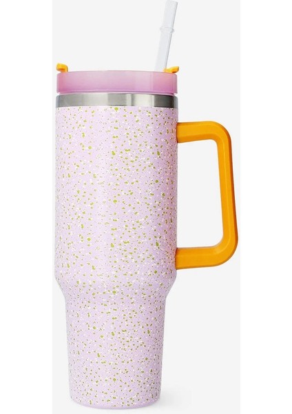 Çiçek Bahçesi Quencher Tumbler | 40 Oz (1,18 Lt) Pipetli Quencher Termos modelleri