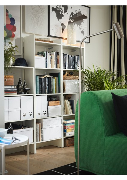 Baggebo Kitaplık 50 x 25 x 160 cm Beyaz Sabit Raflı Açık Depolama modelleri