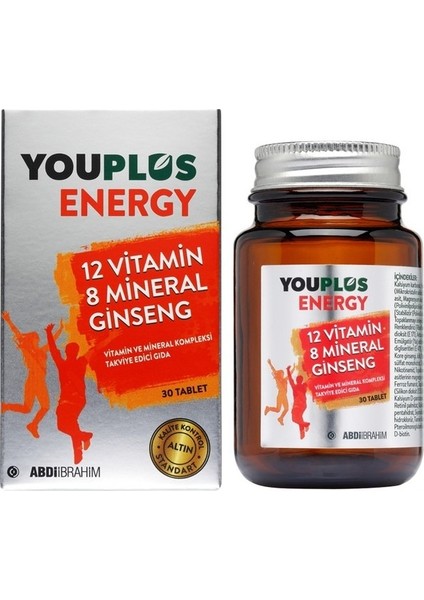 Energy Vitamin ve Mineral Kompleksi 30 Tablet 2 Adet (Hediyeli) fiyatları