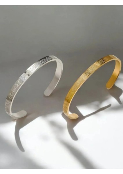 Ayetel Kürsi Yazılı Bileklik Paslanmaz Çelik Ayarlanabilir Çift Erkek/kadın Bileklik fiyatları