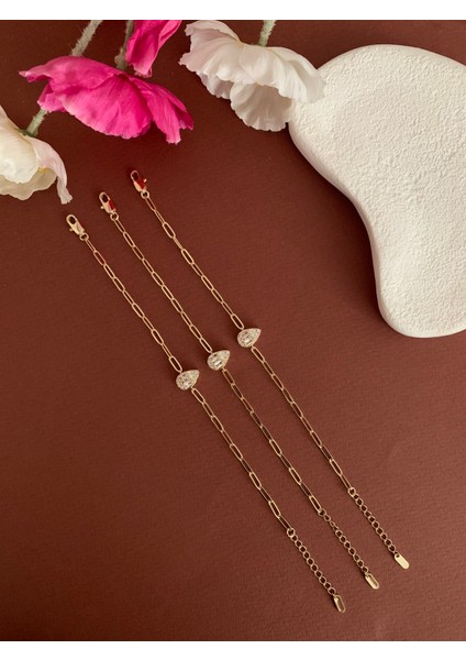 Gold Taşlı Lina Bileklik