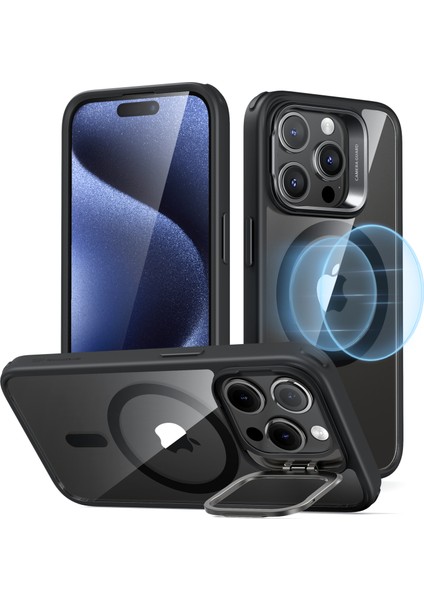 Iphone 15 Pro Halolock Magsafe Classic Hybrid Silikon Kılıf Standlı