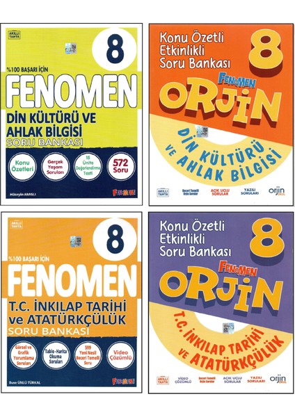 Fenomen 8. Sınıf Din K.+Inkılap+Orjin Din K.+Inkılap (Kitap)