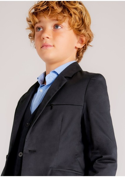 Erkek Çocuk Blazer Ceket Koyu Gri 6484 modelleri