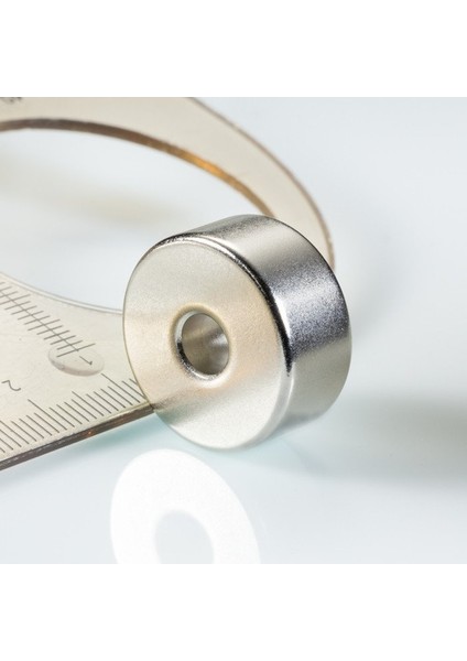 1 Adet 22MM x Del.çapı 5mm x 10MM Delikli Güçlü Neodyum Mıknatıs