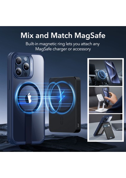 Iphone 15 Pro Max Halolock Magsafe Boost Flick Standlı Kılıf Dark Blue indirimleri