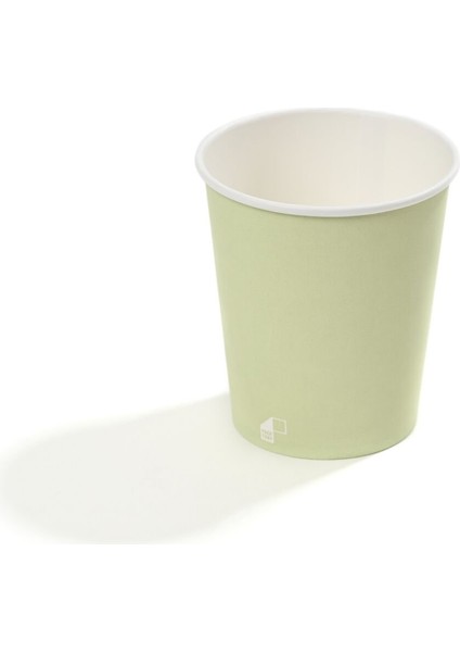 8 Oz Single Wall Baskılı Karton Bardak (Açık Yeşil) 50 Adet fiyatları
