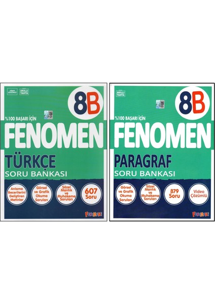 Fenomen 8. Sınıf 8b Türkçe+Paragraf (2 Kitap)