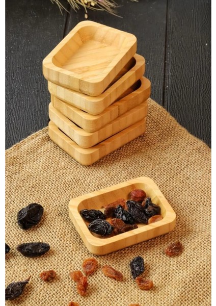 Bambu 6 Lı Mini Kase - Çerezlik - Reçellik - Lokumluk