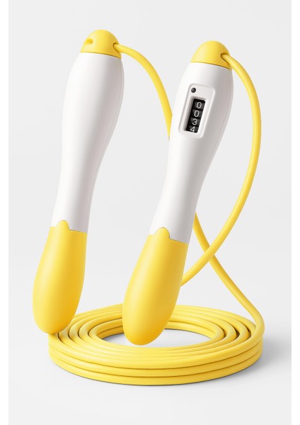 Atlama Ipi Uzunluk Ayarlanabilir Mekanik Sayaçlı Ayarlı Göstergeli Atlama Ipi Jump Rope Sarı 5006