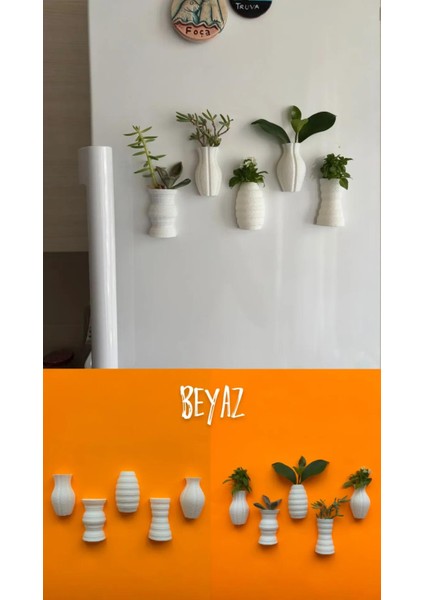 Fuzzy Mini Saksı Magnetli Set (5 Adet)