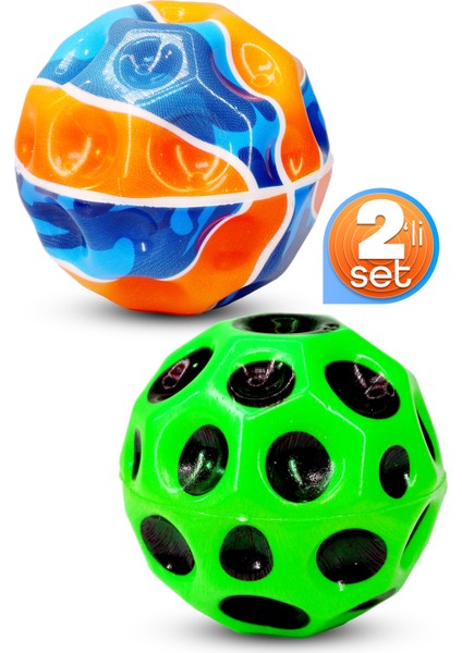 2li Yükseğe Zıplayan Top Galaksi Uzay Ay Topu Aşırı Zıplayan Bahçe Oyuncağı Krater Basketbol