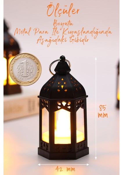 3 Adet LED Mum Retro Sokak Lambası Dumansız Pilli Alevli Dekoratif Yapay Mum Işıldak Siyah 1036-5 indirimleri