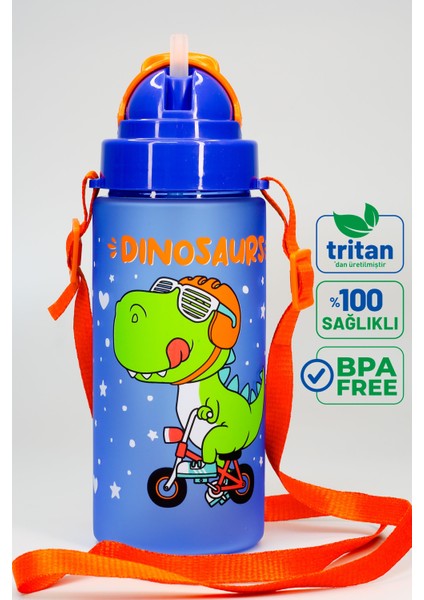 Çocuk Su Matarası Tritan Pipetli Su Şişesi Boyun Askılı Melek Okul Suluğu Bpasız 500 ml Mor T0106 modelleri