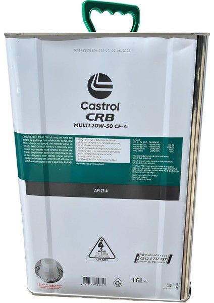 Crb Multi 20W/50 Cf-4 16 Litre Ticari ve Ağır Vasıtalar Için Motor Yağı modelleri