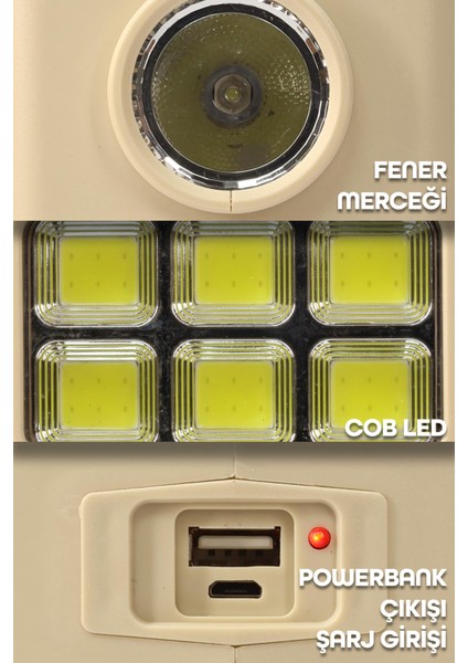 3 Modlu Şarjlı Kamp Lambası Solarlı 20 Watt LED Işık El Feneri Portatif Işıldak Gece Lamba PR9802B modelleri