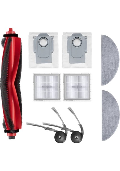 Roborock Q8 Max Pro (2025 Model!) Uyumlu Ana Fırça, Hepa Filtre Mop Yan Fırça Toz Torbası Seti 9 Parça