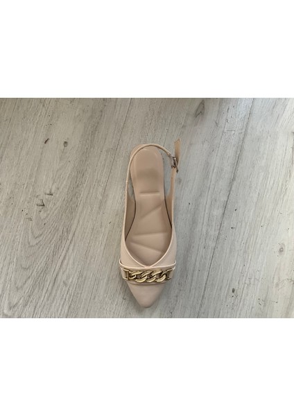 Bej Tokalı Babet Ayakkabı