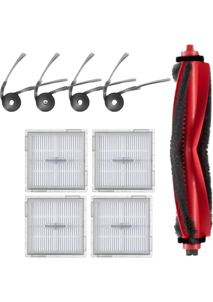 Roborock Q8 Max Pro (Plus Değil!) Uyumlu Mopsuz Fırça Hepa Filtre Seti- 9 Parça