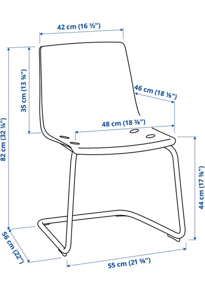 Tobıas Sandalye 55 x 82 cm Şeffaf Krom Kaplama Plastik Esnek 110 kg Kapasiteli fırsatları