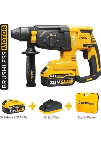 5521 Şarjlı Kırıcı Delici Matkap Seti 20 Volt 4 Ah Kömürsüz Motor