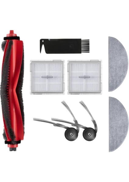 Roborock Q8 Max Pro (2025 Model!) Uyumlu Fırça Hepa Filtre Mop Seti- 8 Parça
