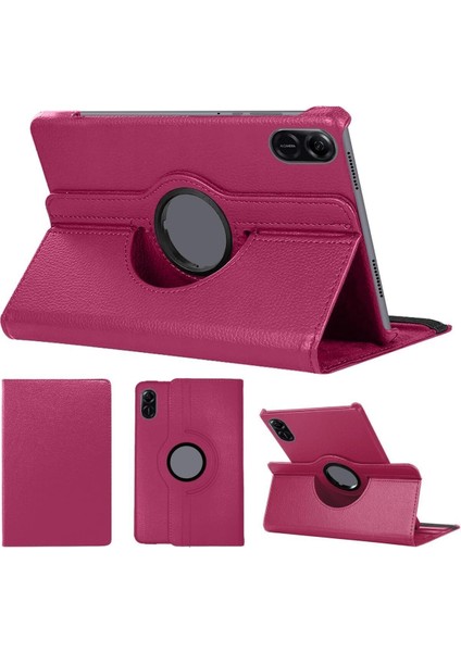 Xiaomi Redmi Pad 2 11 Inç Uyumlu 360° Dönebilen Uyku Modlu Standlı Pu Deri Tablet Kapaklı Kılıf