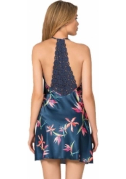 Saten Ikili Kısa Gecelik Sabahlık Takım