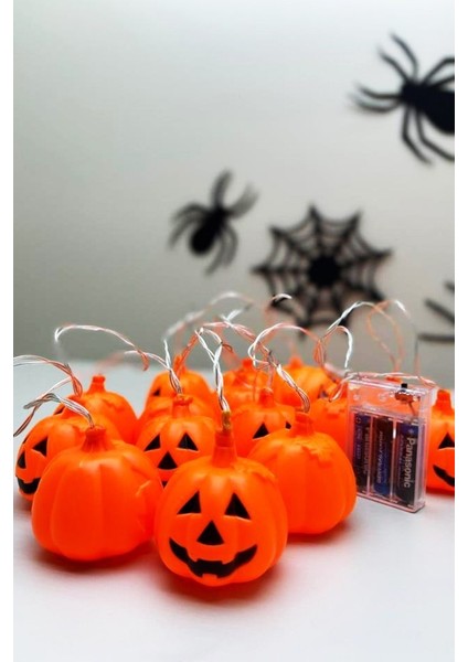 Cadılar Bayramı Halloween 10'lu Balkabağı LED Işık indirimleri