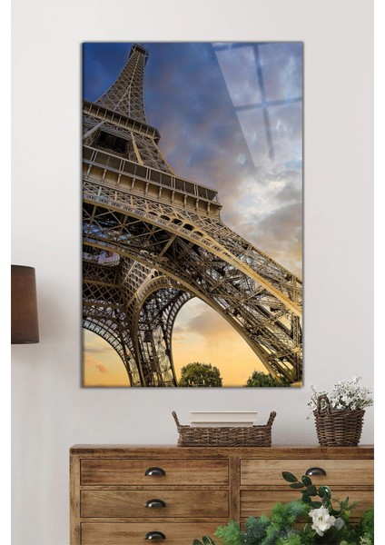 Eyfel Kulesi Paris Dikey Cam Tablo, Ev ve Ofis Duvar Dekoru, Lüks Hediyelik, Kırılmaz Çizilmez fiyatları