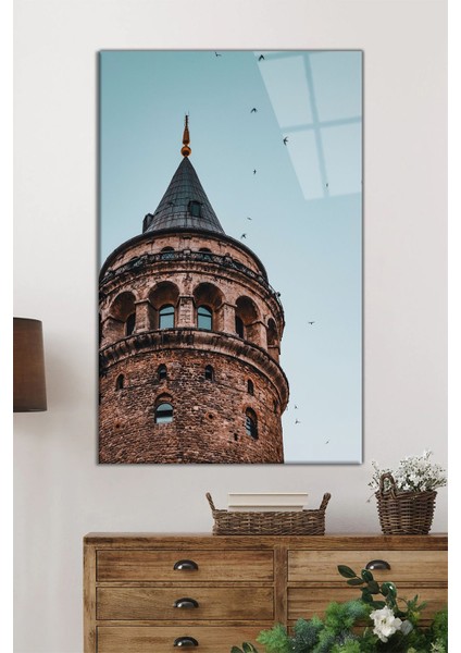 Galata Kulesi Istanbul Dikey Cam Tablo, Ev ve Ofis Duvar Dekoru, Lüks Hediyelik, Kırılmaz Çizilmez fiyatları