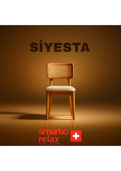 Siyesta 2’li Sandalye Seti — Ahşap Sırt & Ayak, Krem fiyatları