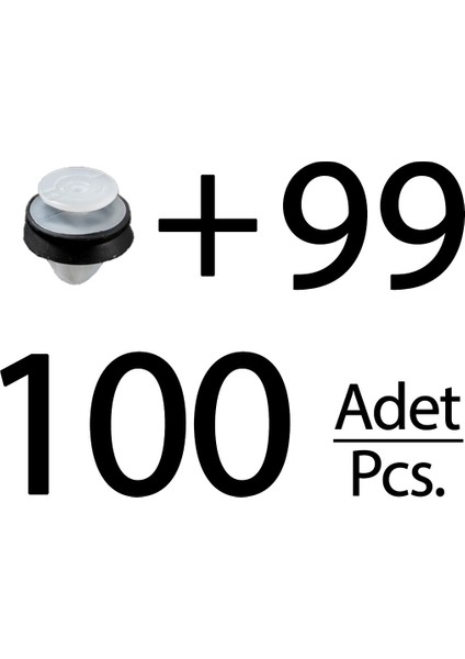 Peugeot, Citroen, Renault, Fiat, Lancia, Ds Için Döşeme Klips- 100'LÜ