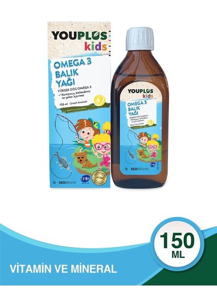 Kids Omega 3 150 ml Balık Yağı 2 Adet (Hediyeli) fiyatları