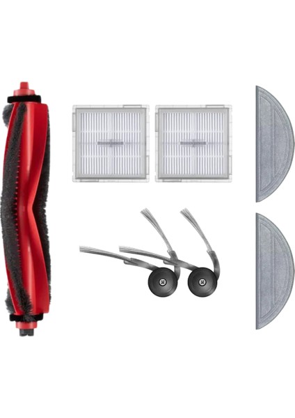 Roborock S8 Pro (Ultra Değil!) Uyumlu Fırça Hepa Filtre Mop Seti- 7 Parça