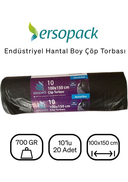 Endüstriyel 100 x 150 cm Çöp Torbası 1 Koli 10 Rulo fiyatları