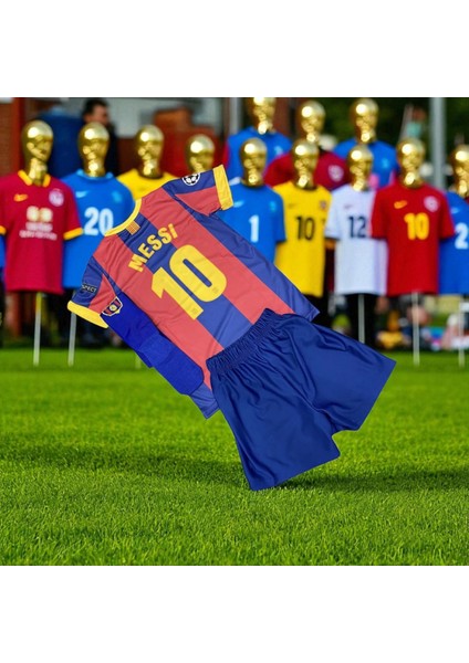 Messi Barcelona Çoraplı Bordo Mavi Çocuk Nostalji Halı Saha Forma fiyatları