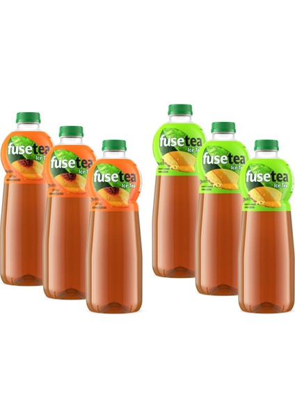 Soğuk Çay 1500 ml 6 Lı Karma Paket (Şeftali-Mango Ananas)
