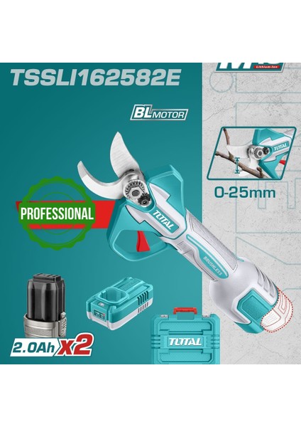 Li-Ion Çift Akülü Budama Makası 16V - TSSLI162582E