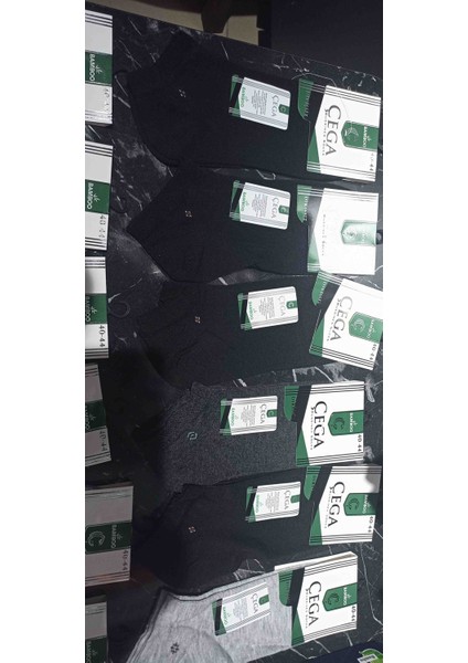 Çega Bambu Dikişsiz Erkek Patik 12'li Asorti modelleri